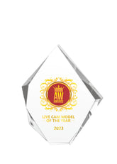 CR 19 | Trofeu din Cristal Personalizabil - TrophyShop