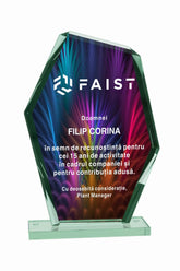 GSW 018 | Trofeu din Sticlă Personalizabil - TrophyShop