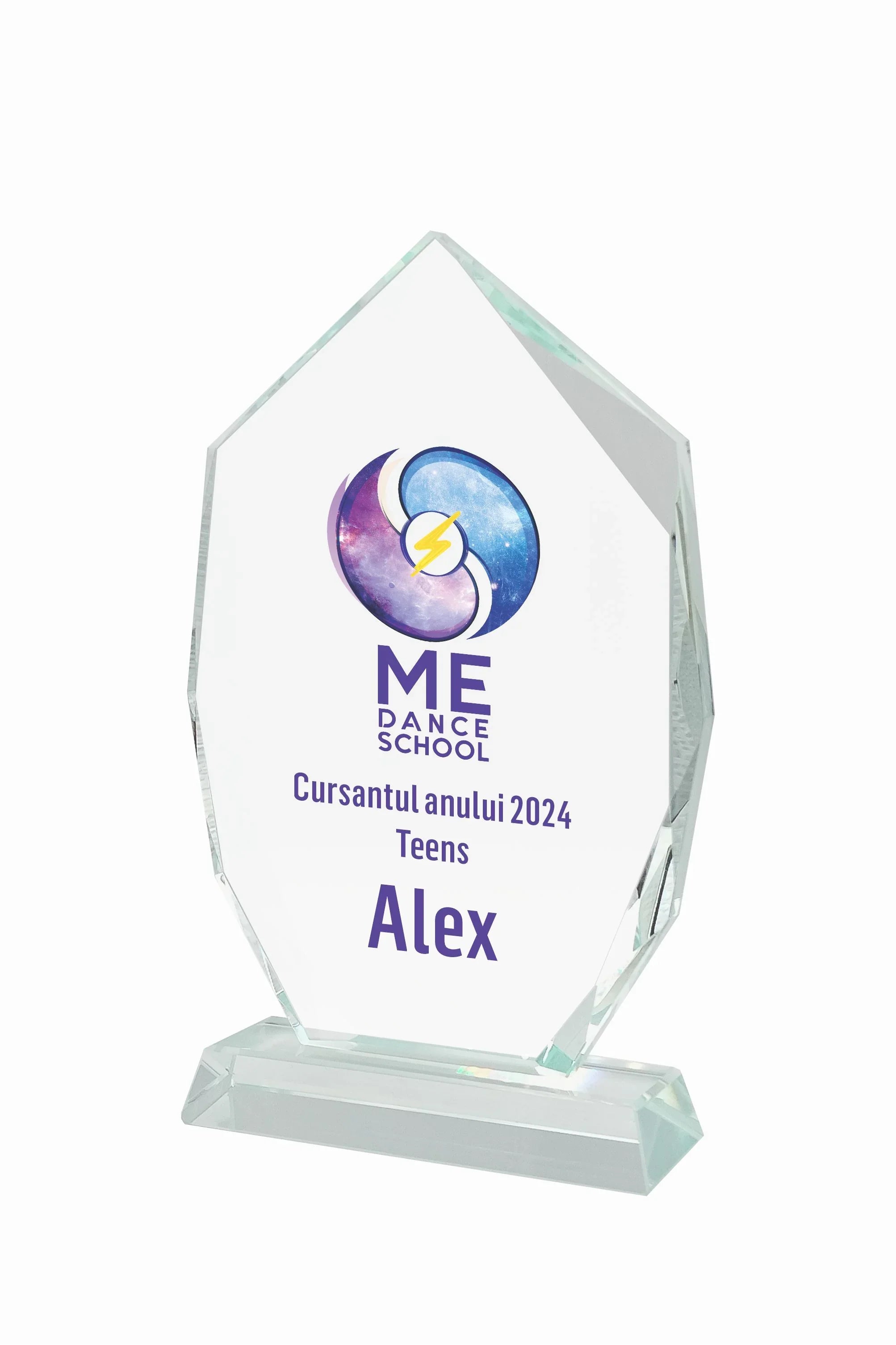 CR 16 | Trofeu din Cristal Personalizabil - TrophyShop