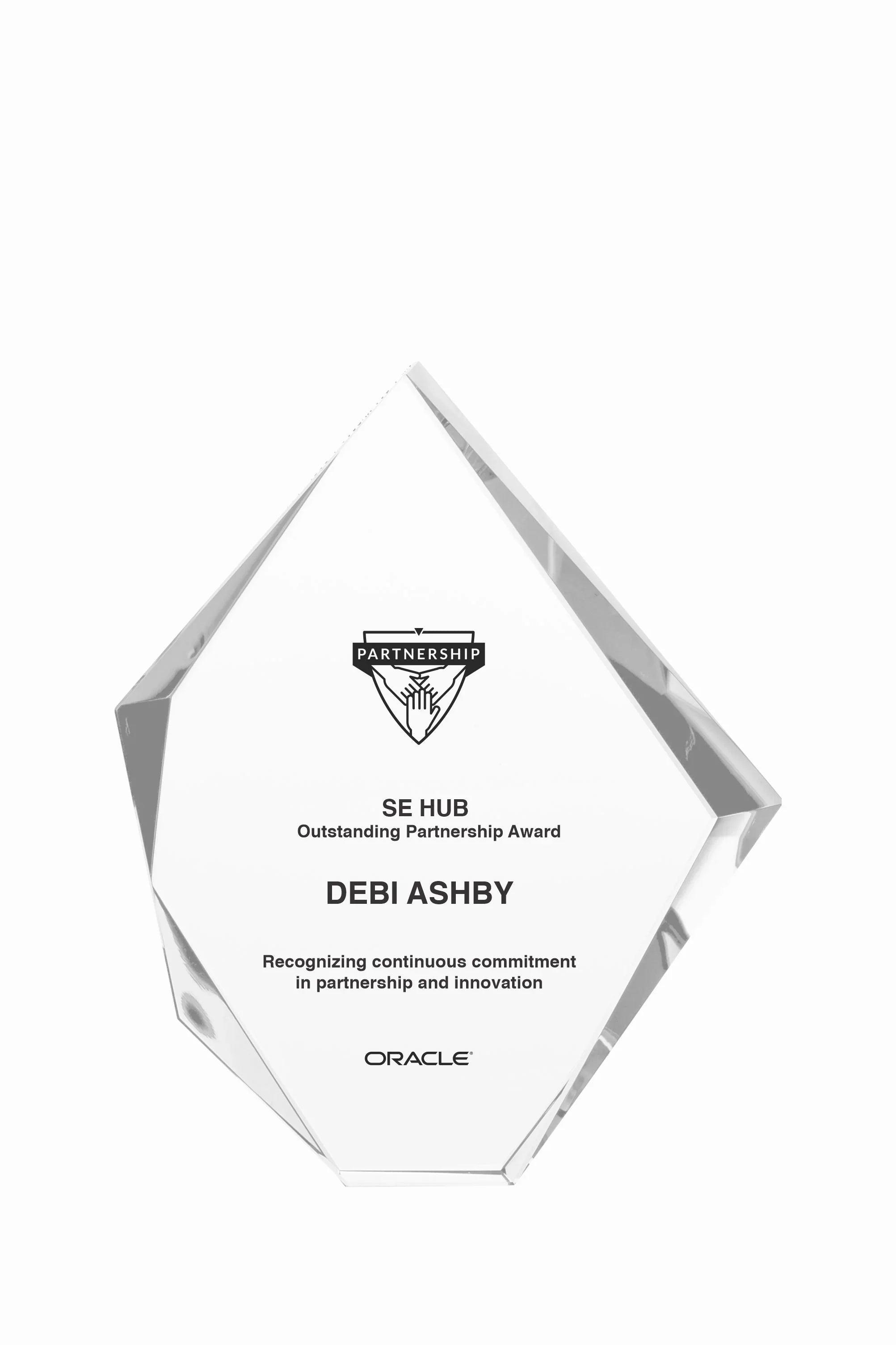 CR 19 | Trofeu din Cristal Personalizabil - TrophyShop