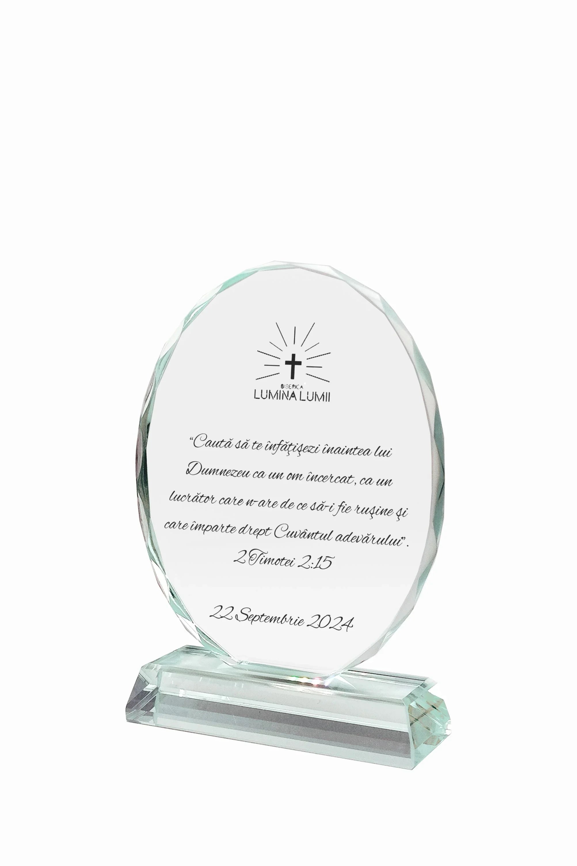 CR 05 | Trofeu din Cristal Personalizabil - TrophyShop