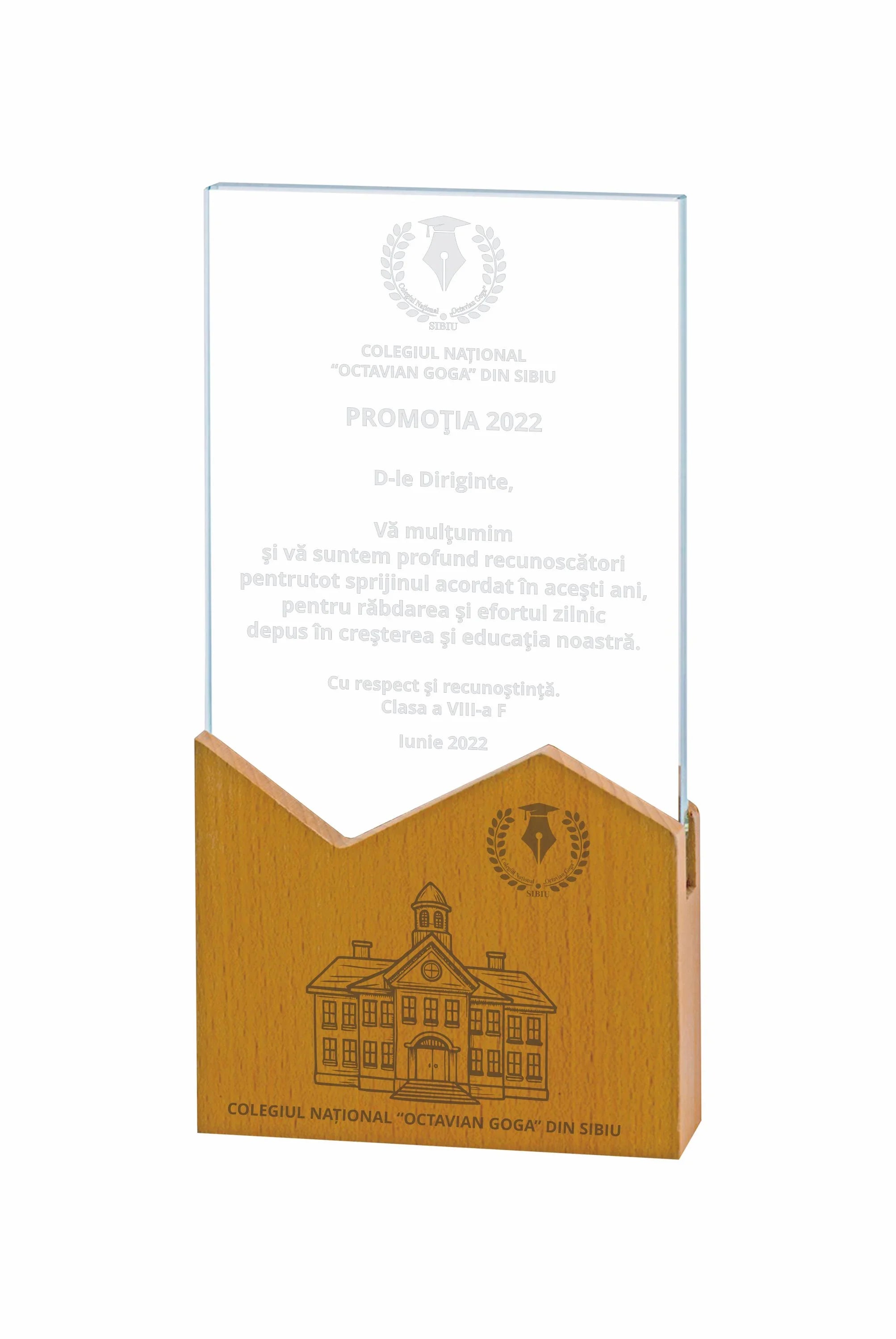 CR 12 | Trofeu din Cristal Personalizabil - TrophyShop