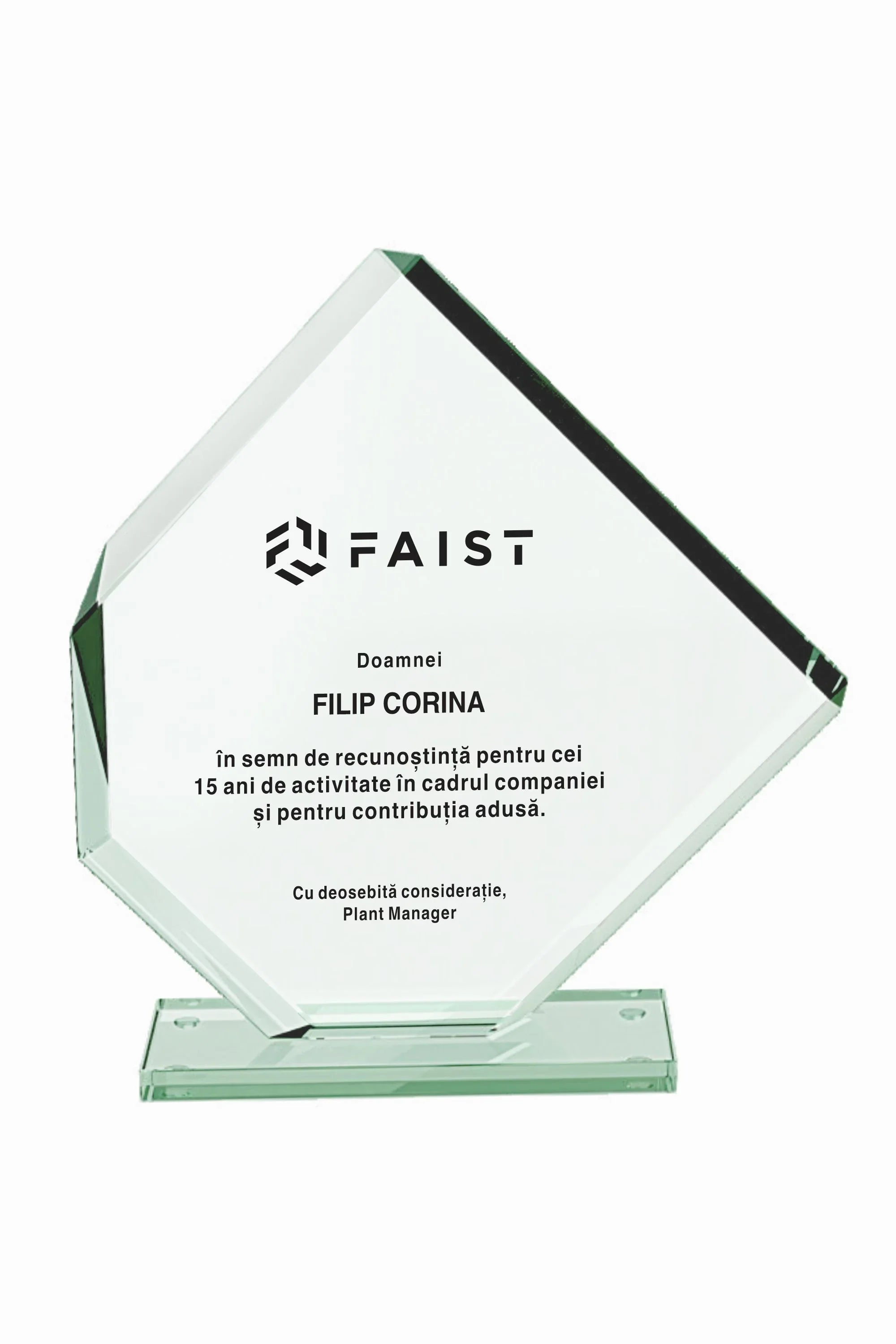 GSW 017 | Trofeu din Sticlă Personalizabil - TrophyShop