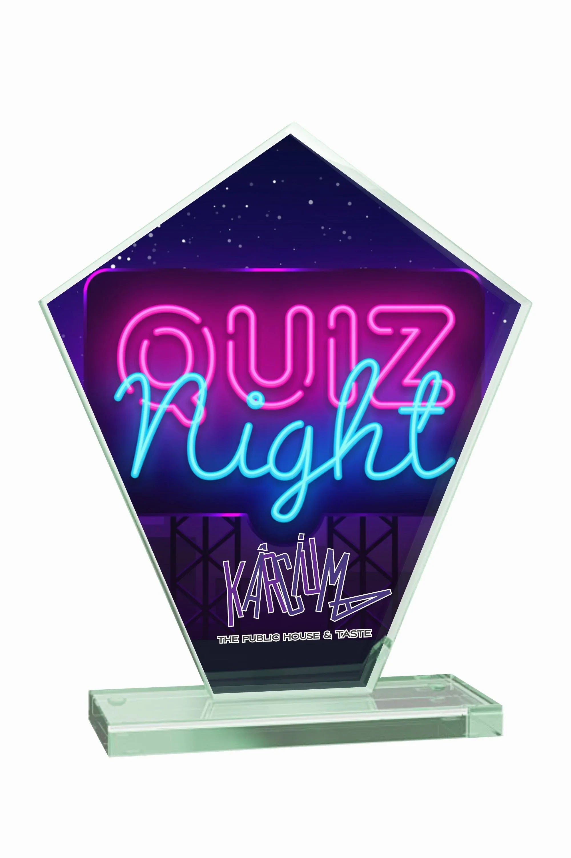 GSW 019 | Trofeu din Sticlă Personalizabil - TrophyShop