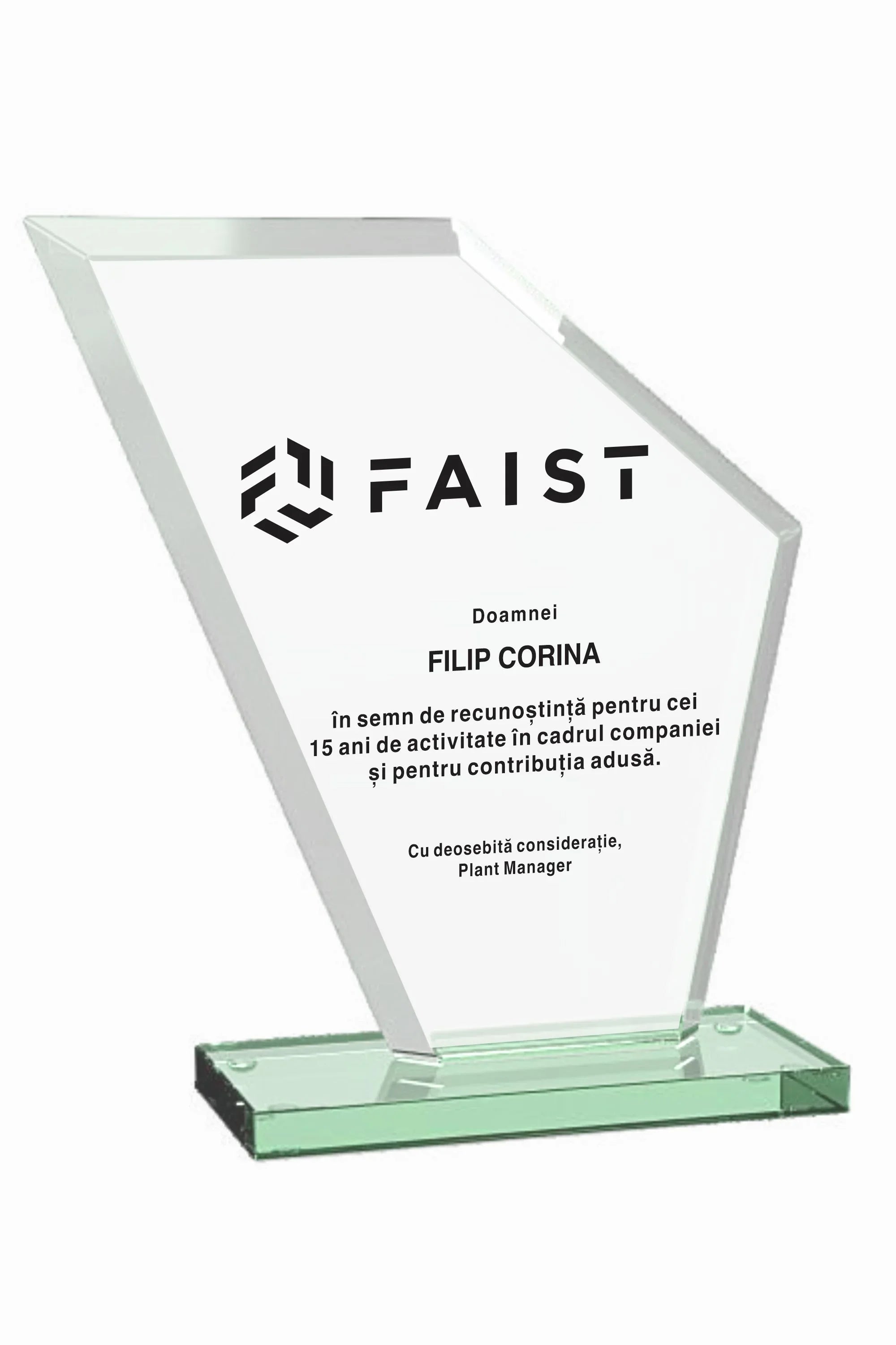 GSW 022 | Trofeu din Sticlă Personalizabil - TrophyShop